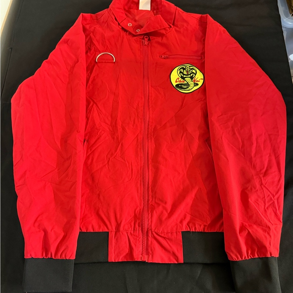 Red Bomber Jacket with Cobra Patch - image 1